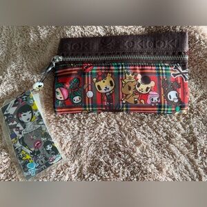 Tokidoki Red Plaid Pouch